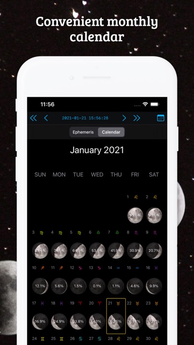 Screenshot #2 pour Calendrier lunaire: LunarSight