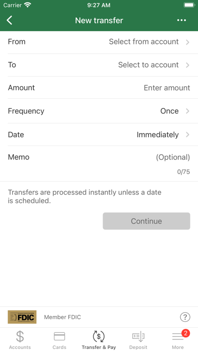 Belt Valley Bank Screenshot