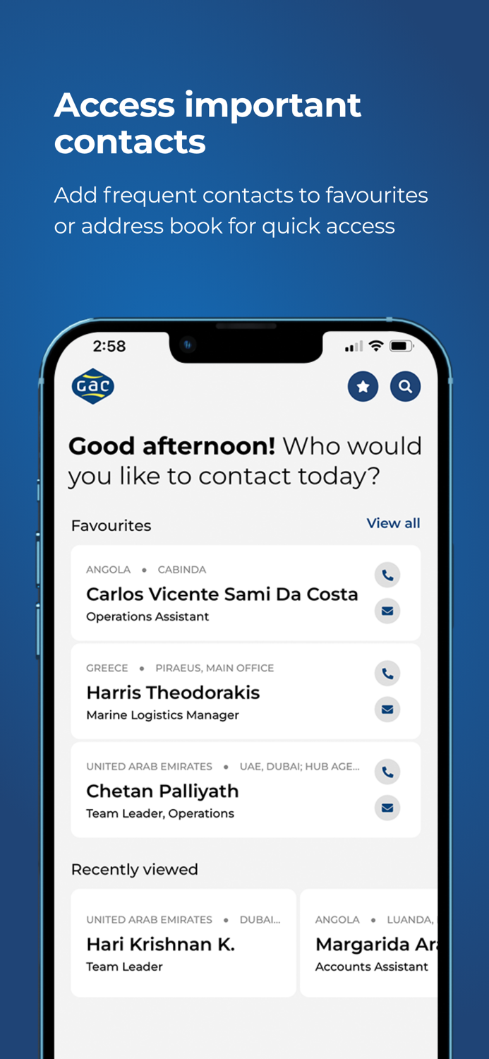 GAC Mobile Directory