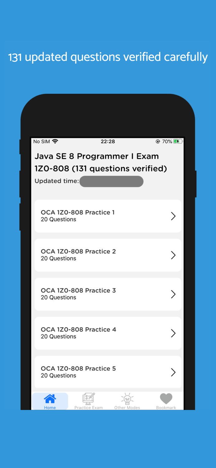 Java SE 8 1Z0-808 Updated 2022