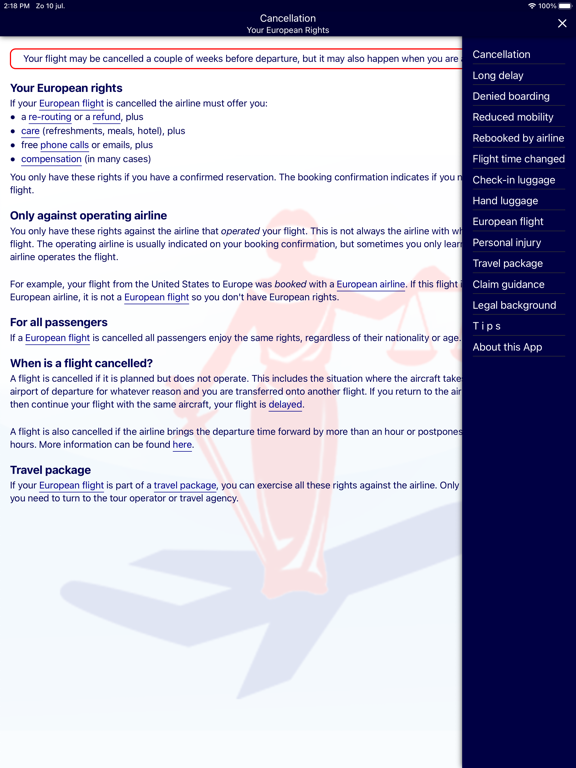 Screenshot #4 pour Air Passenger Rights