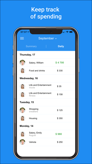 Feasy:family budget Screenshot