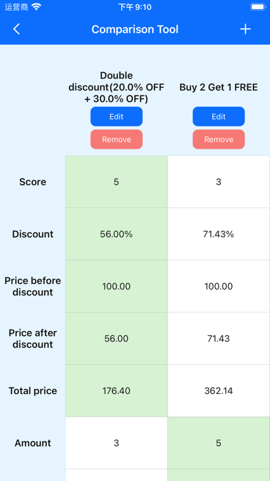 Sales Discount Screenshot