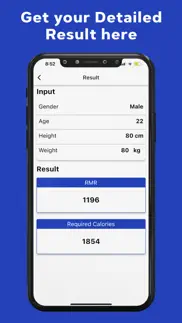 rmr calculator: daily calories iphone screenshot 2