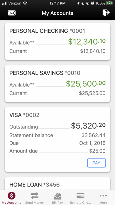 KANZA Bank Screenshot
