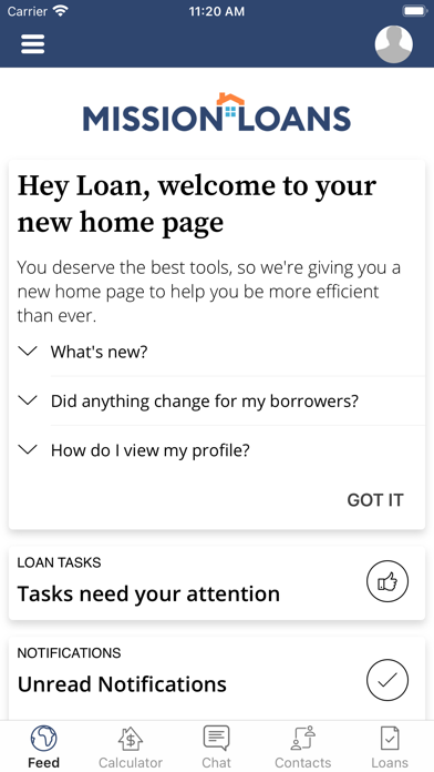 Mission Loans Launch Pad Screenshot