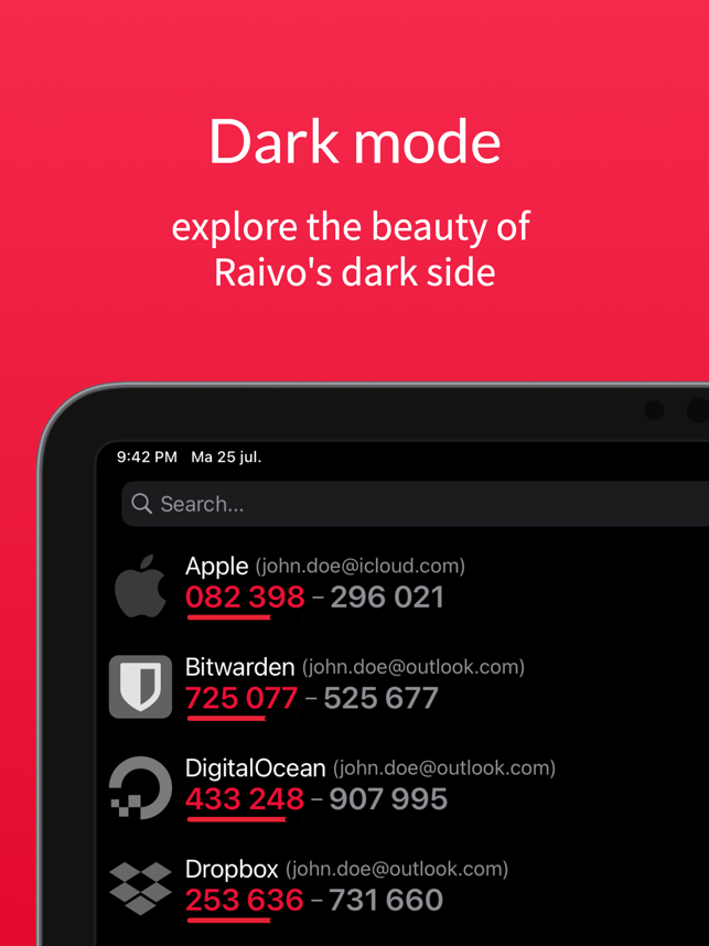 ‎Raivo Authenticator Screenshot