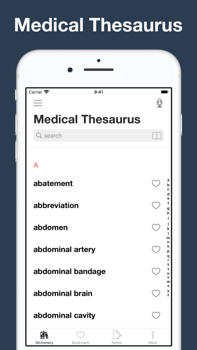 Medical Thesaurus Screenshot