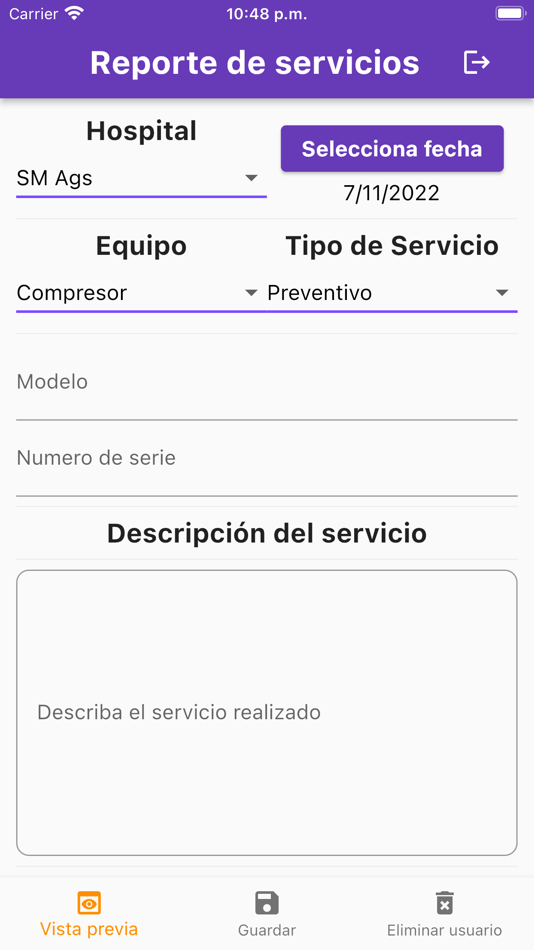 #2. Service Maintenance App (iOS) By: Luis Francisco Ornelas