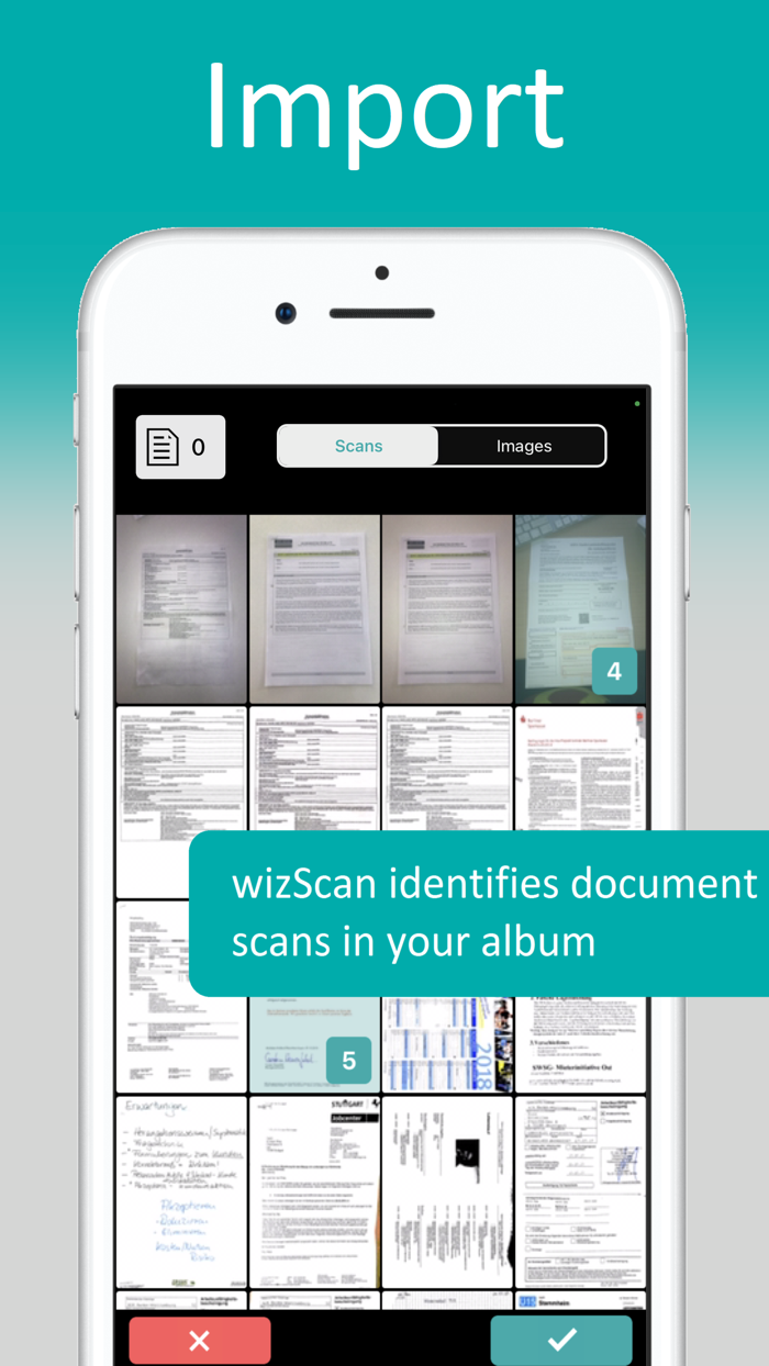 wizScan PDF document scanner