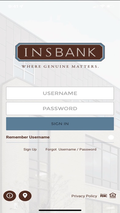 INSBANK - Mobile Banking Screenshot