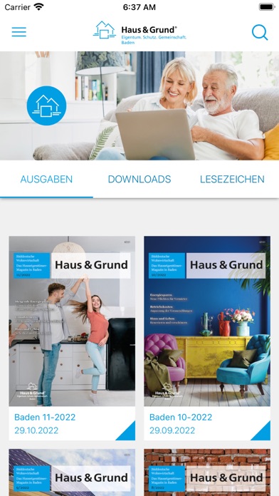 Haus & Grund Baden Magazin Screenshot