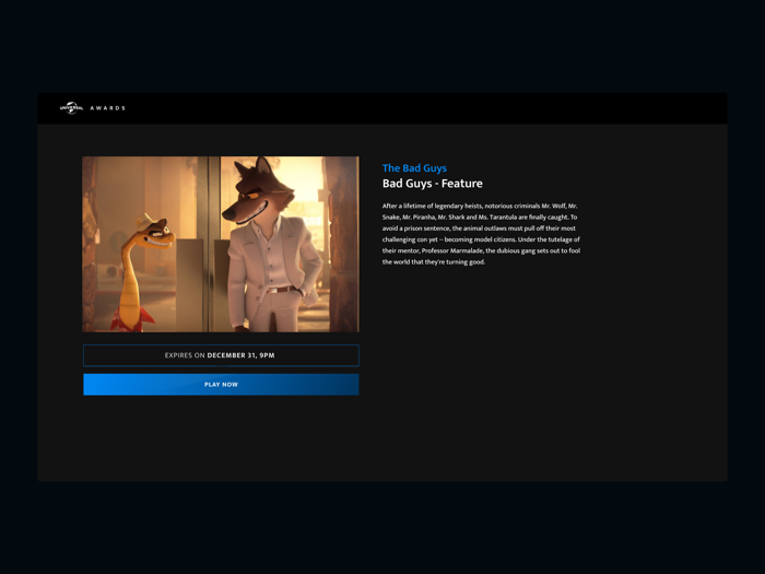 Universal Pictures Awards