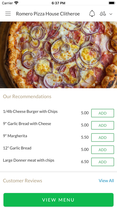 Romero Pizza House Clitheroe Screenshot