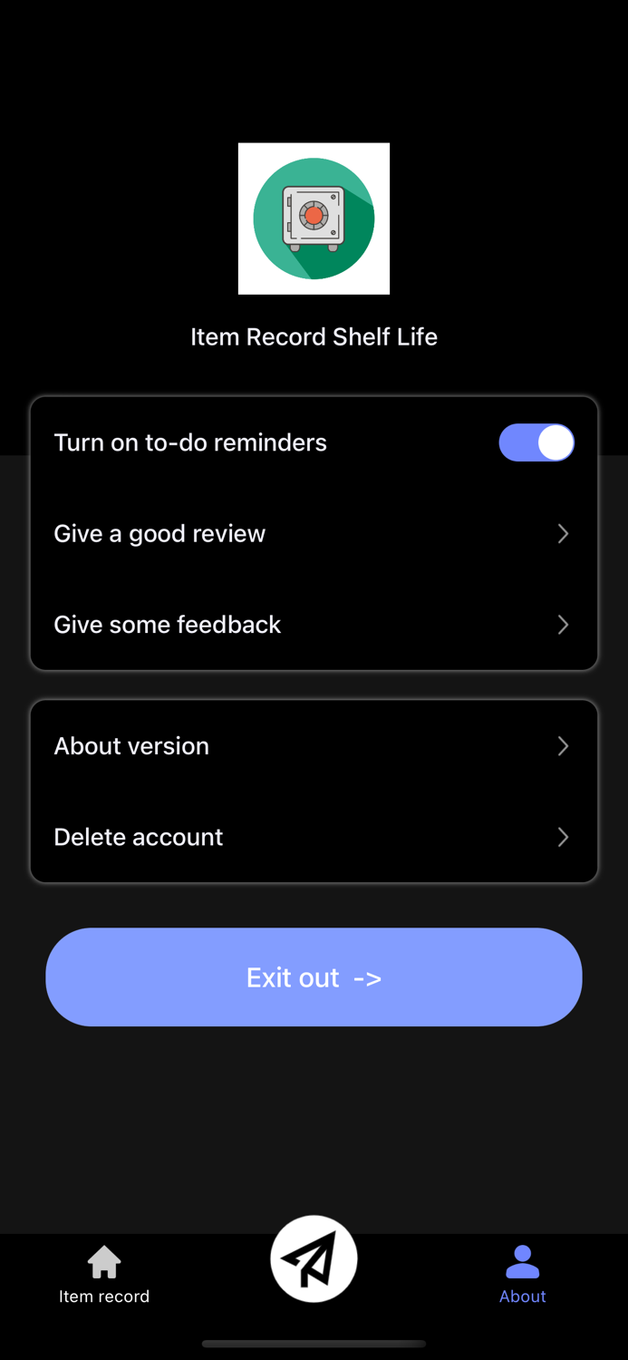 Item Record Shelf Life