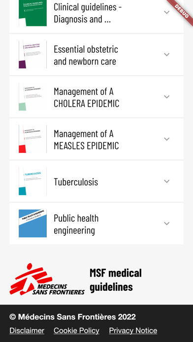MSF Medical Guidelines Screenshot