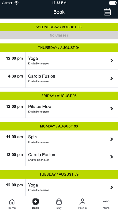 EC5 Fitness Screenshot