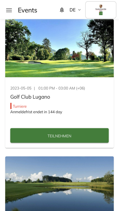 Porsche Green Club App Screenshot