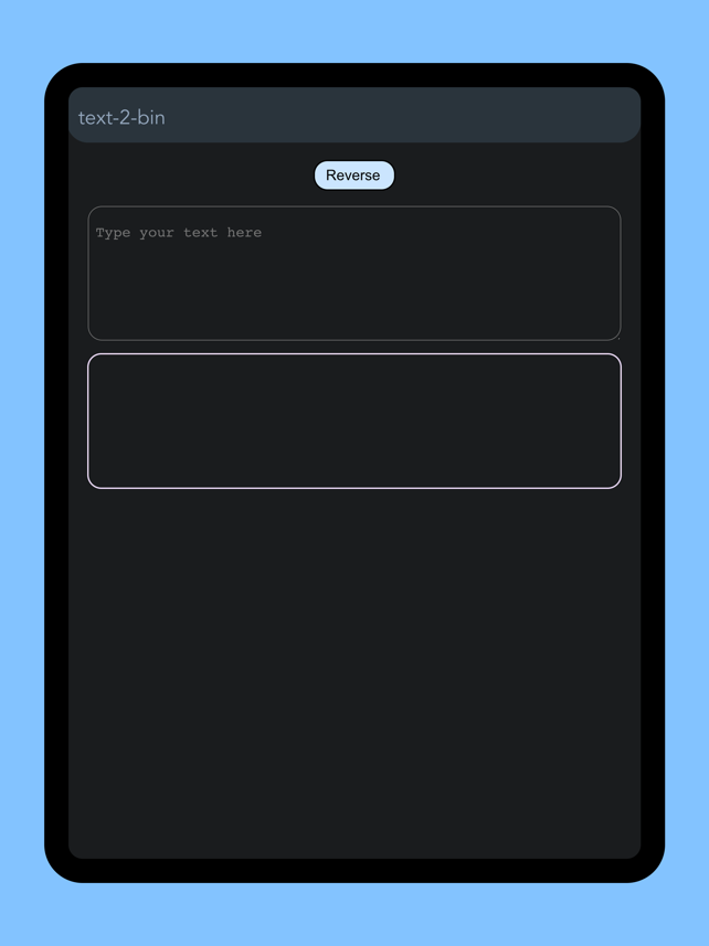 Text-To-Binary Converter Screenshot