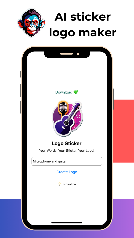 #1. Create Sticker Logo - AI maker (iOS) By: atakan reyhanioglu