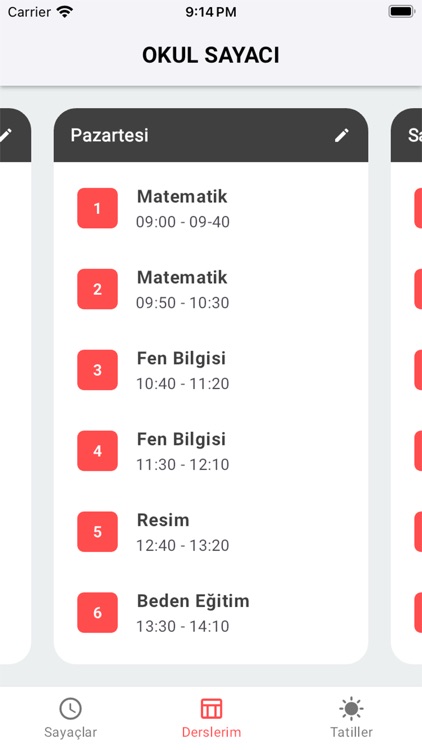 Okul Sayacı - Tatil Sayacı