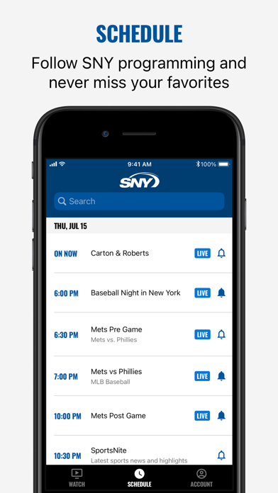 SNY: Stream Live NY Sports Screenshot