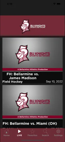 Game screenshot BU Knights Sports Network apk