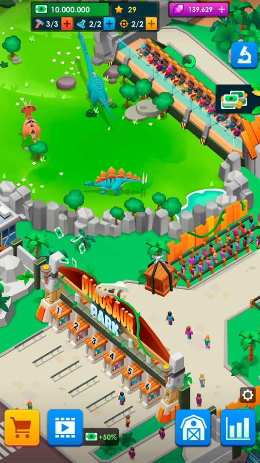 #6. Dinosaur Park—Jurassic Tycoon (iOS) By: Codigames