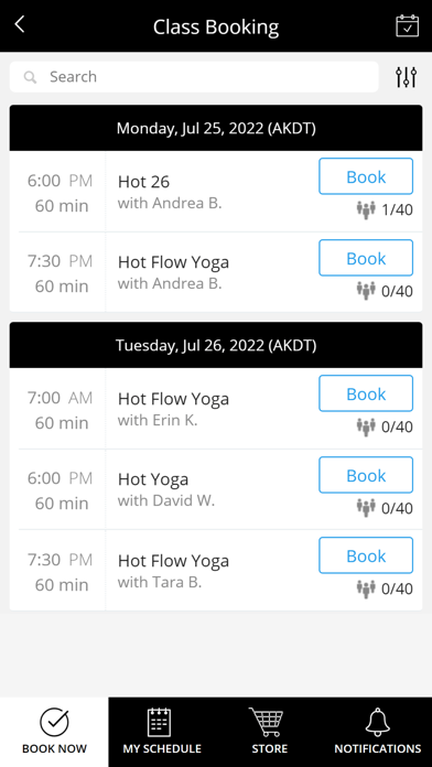 Studio Hot Yoga Screenshot