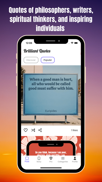 Screenshot #1 pour Brilliant Post Story Quotes