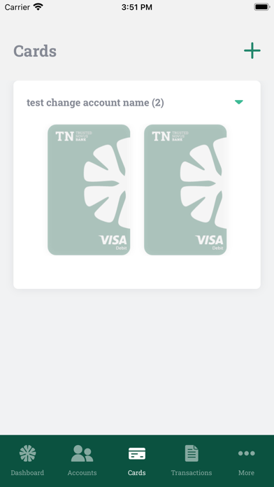 Trusted Novus Bank Cards Screenshot