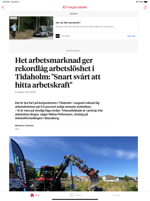 Screenshot #5 pour Västgöta-Bladet Nyhetsapp