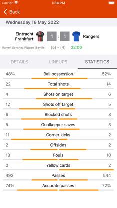 Live Scores for Europa League screenshot 5