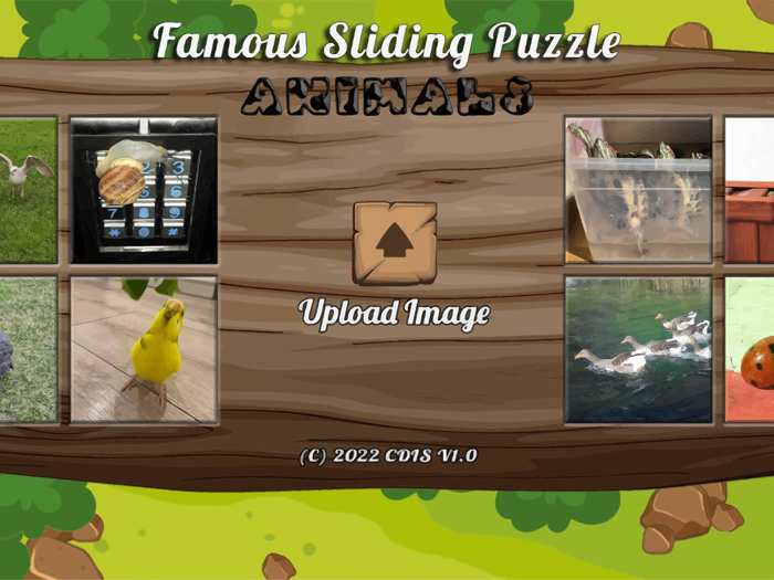 Famous Sliding Puzzle Animals