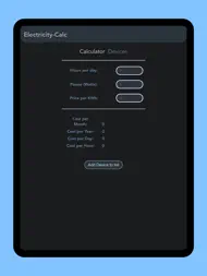 Electricity-Cost Calculator ipad bilder 2