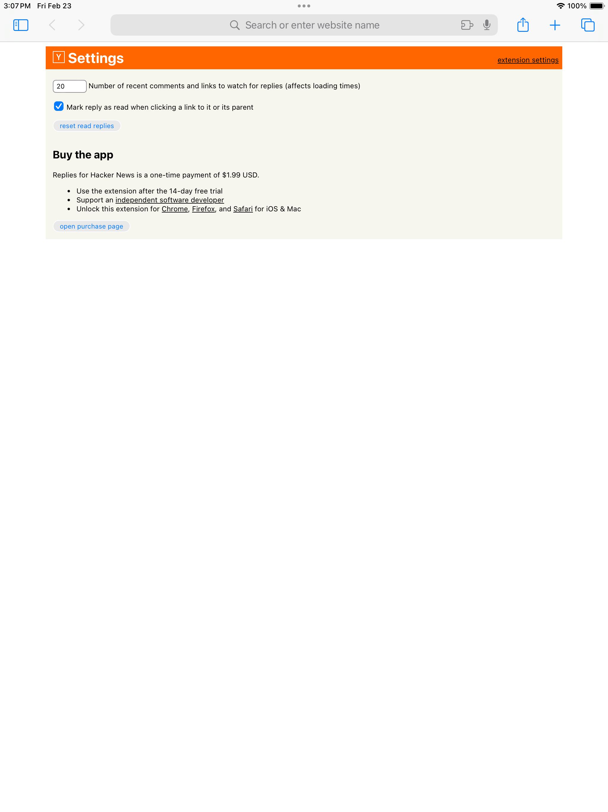 Replies for Hacker News