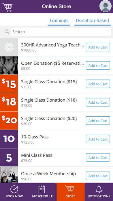 Space Yoga + Wellness Studio Screenshot