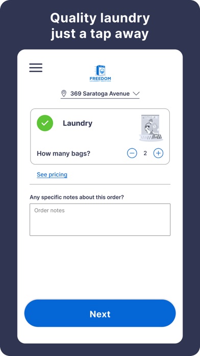 Freedom Laundry Services Screenshot
