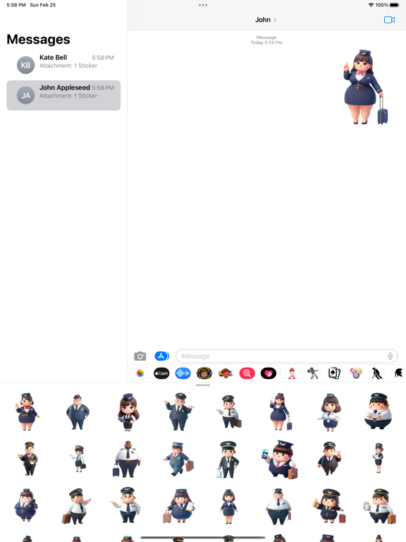 Screenshot #4 pour Flight Attendant Stickers