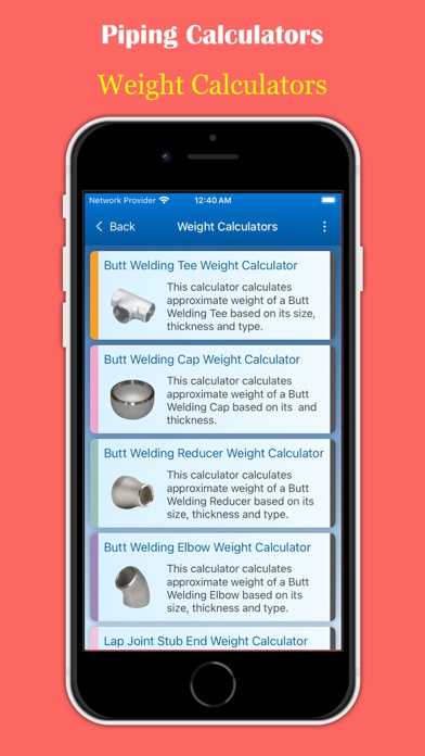 Piping Calculators Screenshot