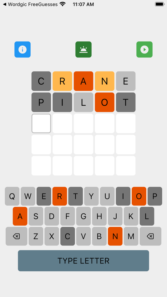 #1. Wordgic - Word Only Guesses (iOS) By: Mnemosynch Inc.