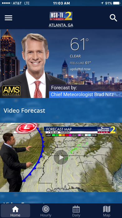 WSB-TV Weather Screenshot
