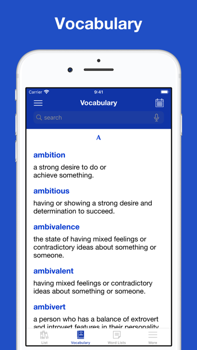 Vocabulary for IELTS, TOEFL Screenshot