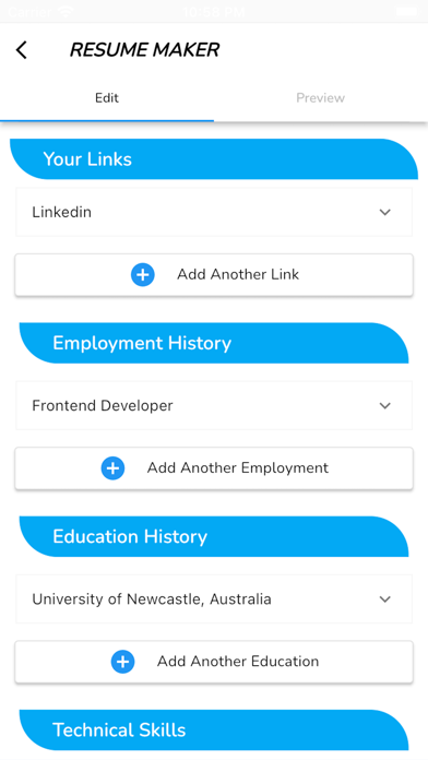 Resume Maker - CV Builder Screenshot