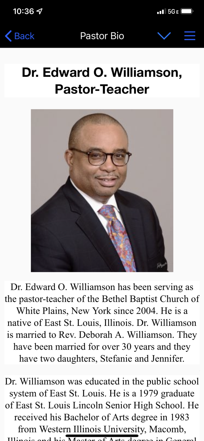 Bethel Baptist Church App