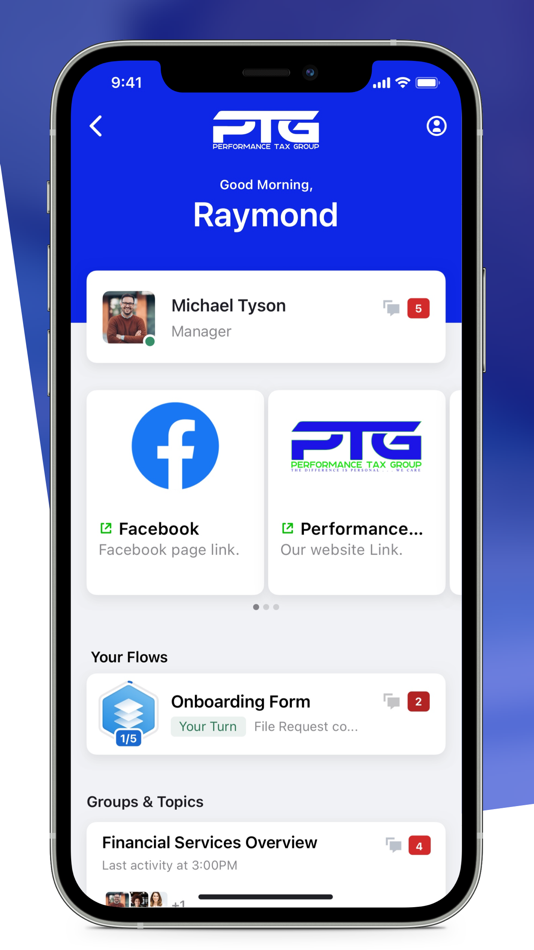 #1. PTG Client Access (iOS) بواسطة: PERFORMANCE TAX GROUP & FINANCIAL SERVICES LLC