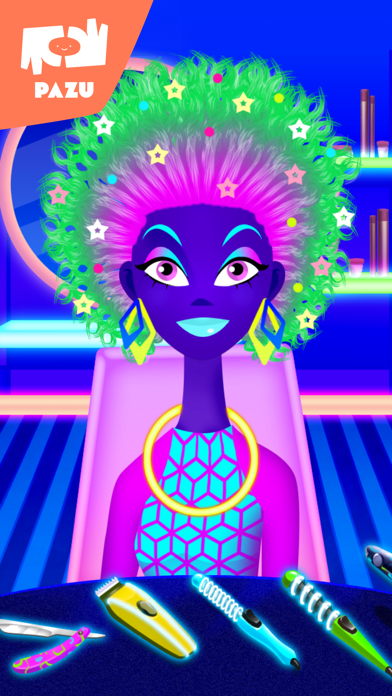 Girls Hair Salon Glow Screenshot
