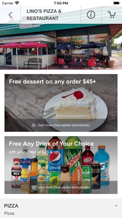 Lino's Pizza & Restaurant Screenshot