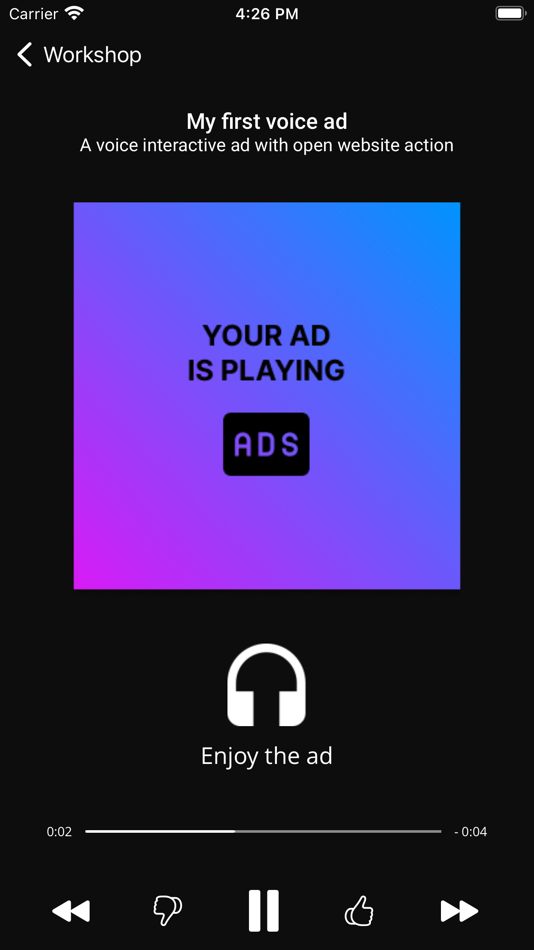 #5. AdsWizz Ad Experience (iOS) By: AdsWizz