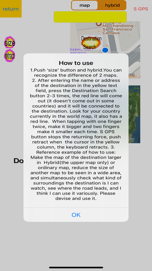 #1. Know the direction by map move (iOS) Podle: mlet co.,ltd